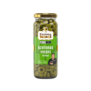 Azeitonas Verdes Fatiadas 360g/160g - Vd. Fazenda Sedrez