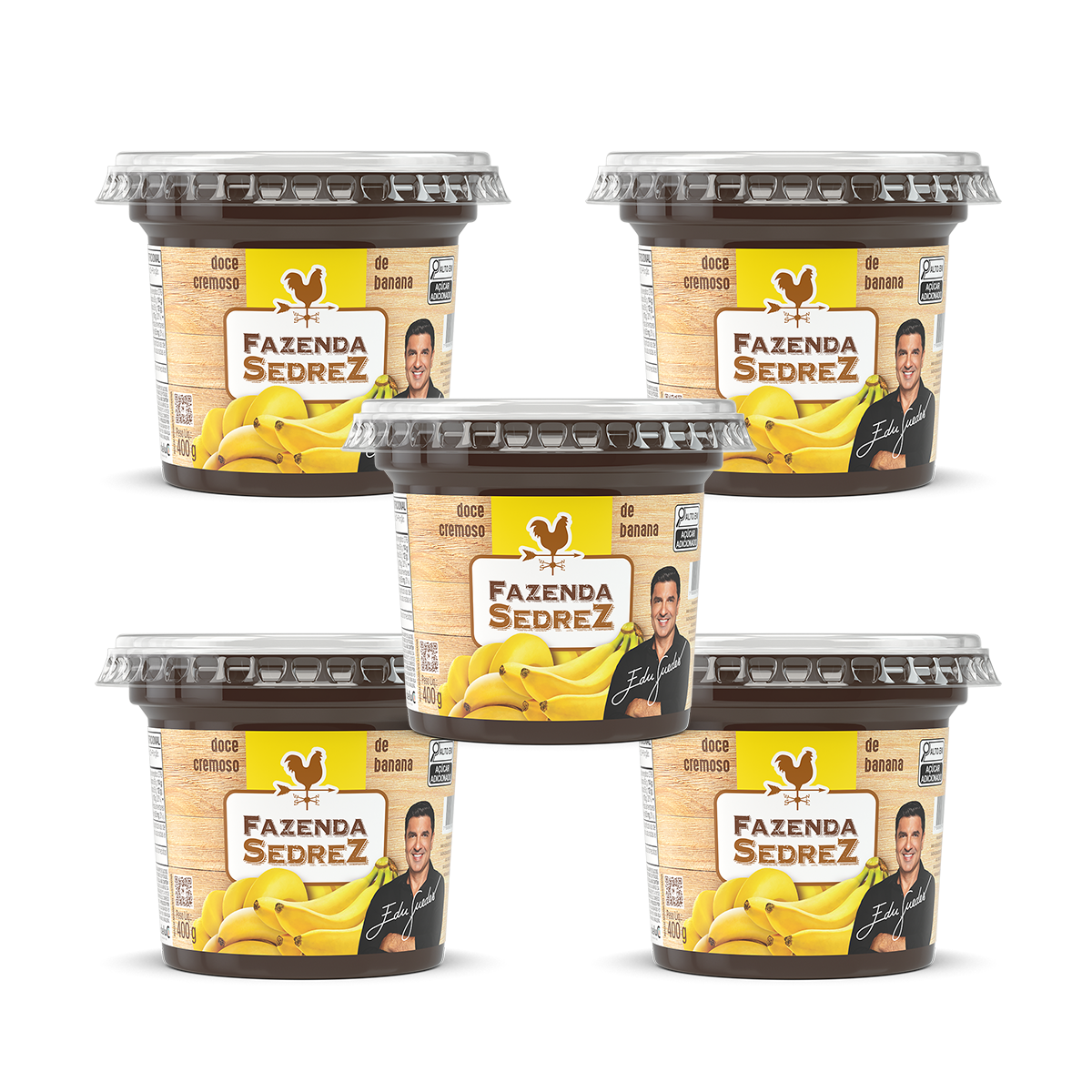 Combo Doce Cremoso de Banana 400g Fazenda Sedrez - 5 unid