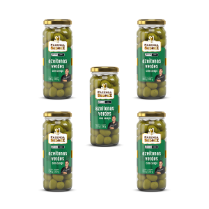 Combo Azeitonas Verdes Com Caroço 330g/200g - Vd. Fazenda Sedrez - 5 unid