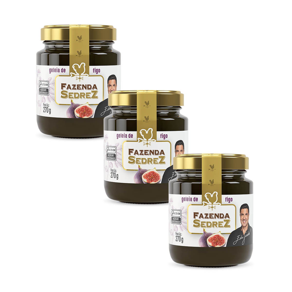 Combo Geleia de Figo 270g Fazenda Sedrez - 3 unid