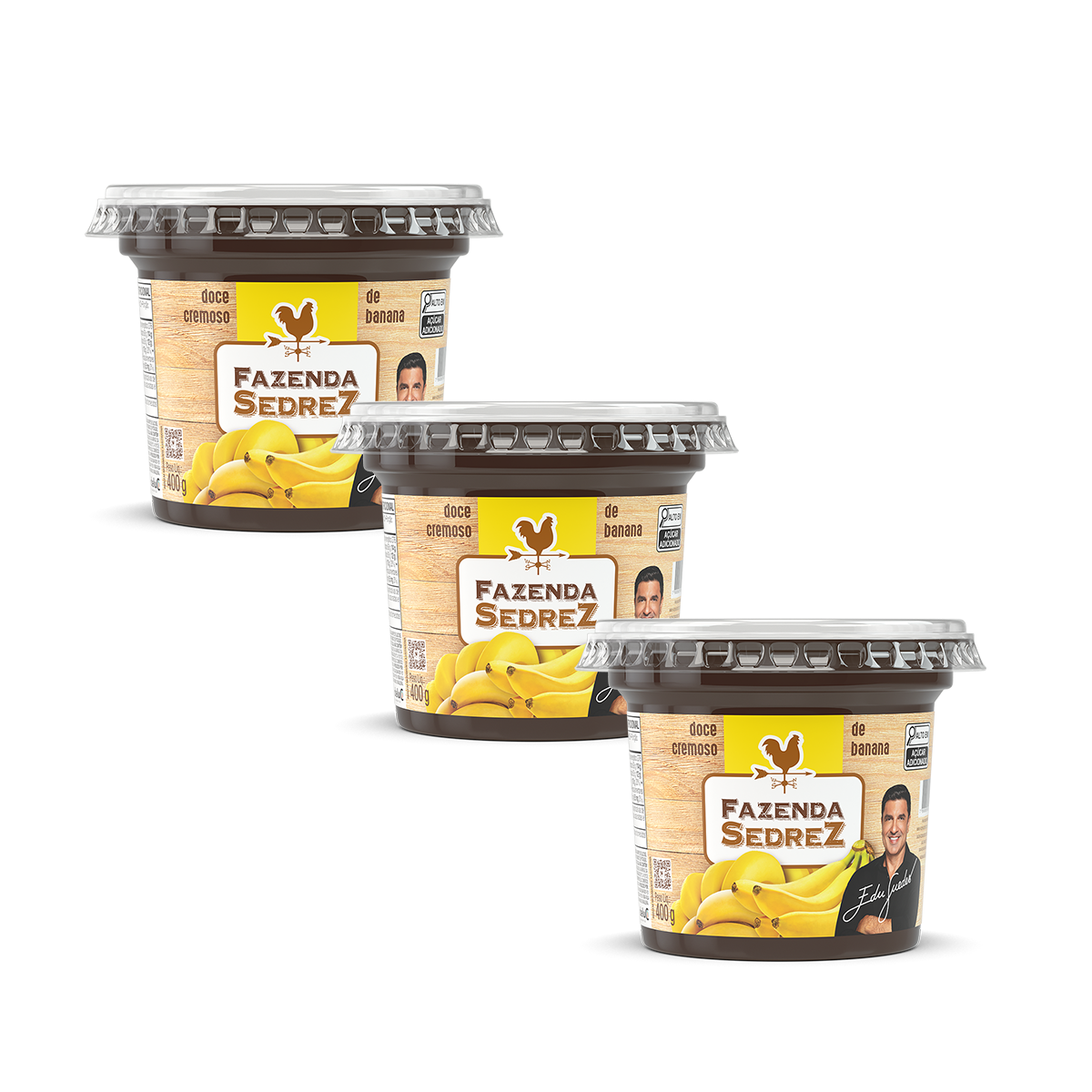 Combo Doce Cremoso de Banana 400g Fazenda Sedrez - 3 unid