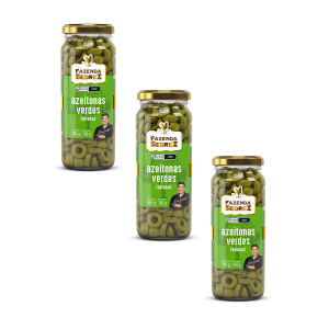 Combo Azeitonas Verdes Fatiadas 320g/160g - Vd. Fazenda Sedrez - 3 unid