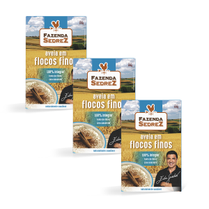 Combo Aveia Flocos Finos 165g Fazenda Sedrez - 3 unid