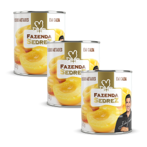 Pessego Metades em Calda Lata 430g - 3und