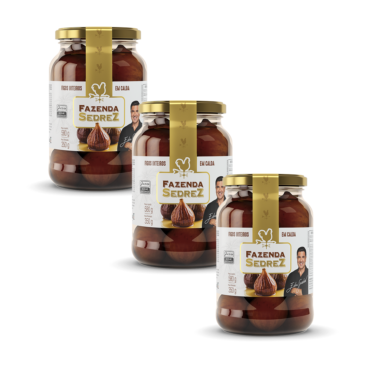 Combo Figo Inteiro em Calda Vidro 380g- 3und